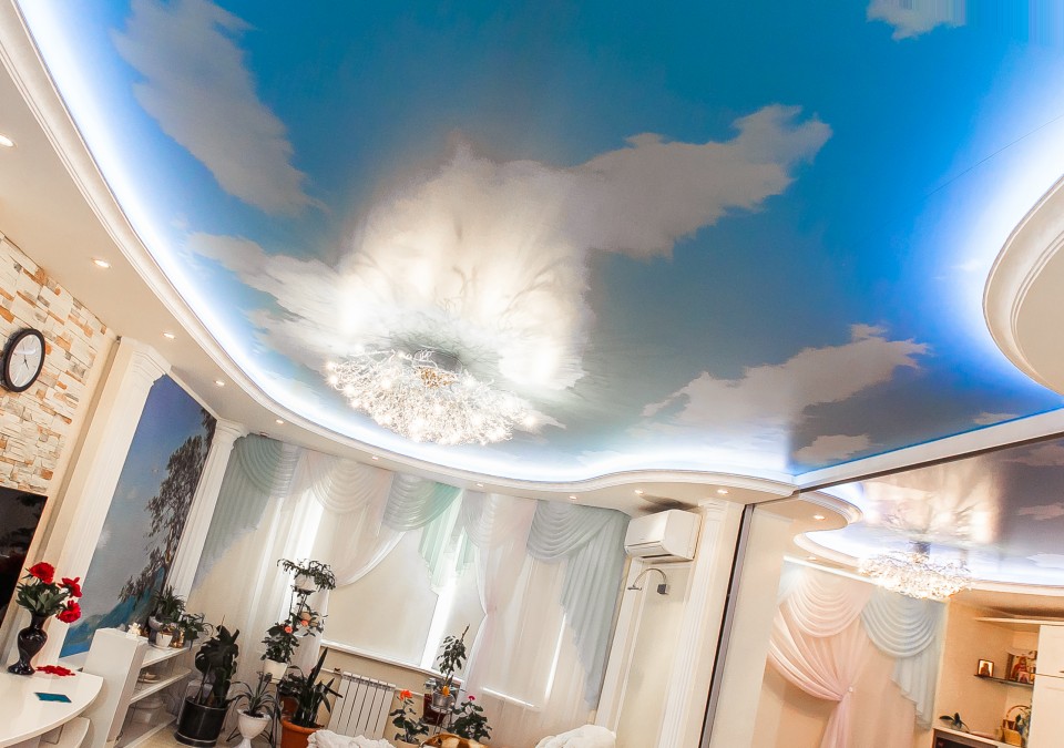 Заказать потолок с фотопечатью в г. Савинский