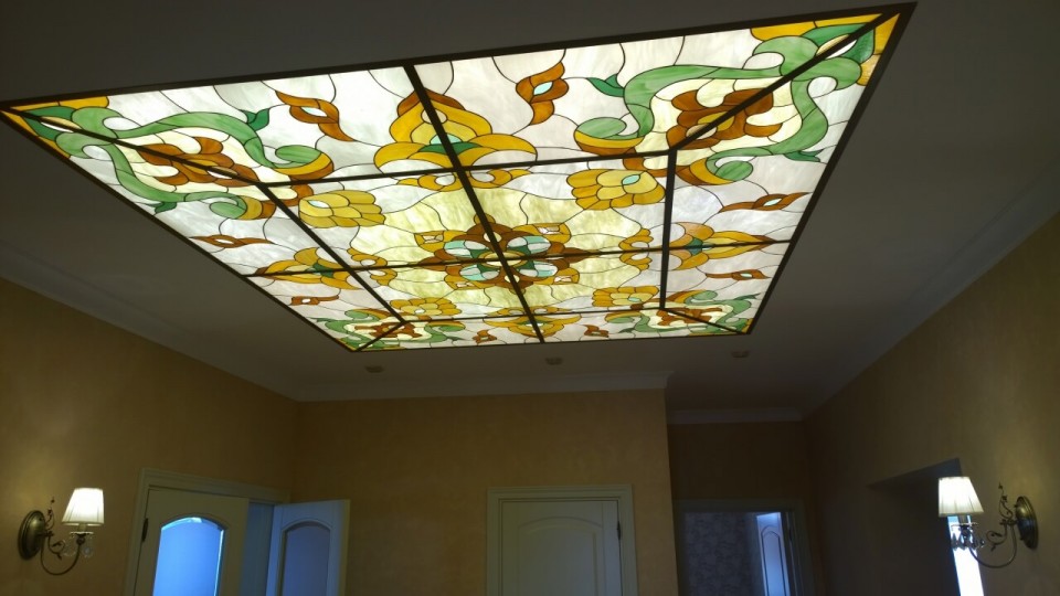 Заказать световой потолок с фотопечатью в г. Савинский